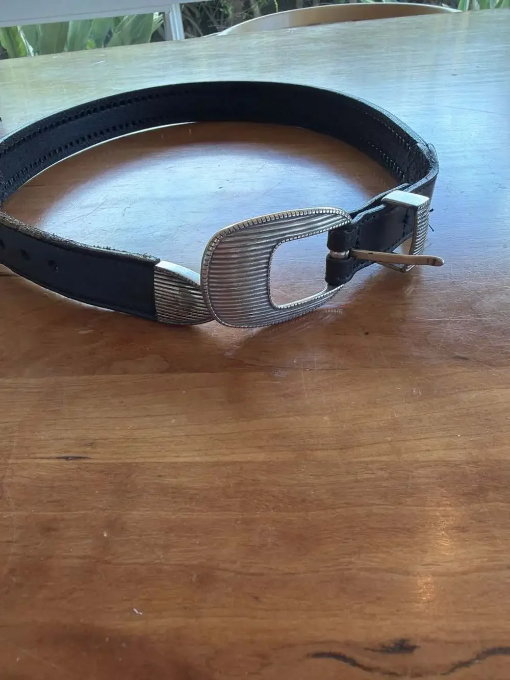 Silver Creek Beaded Leather Western Belt with Old Sonora Buckle‎